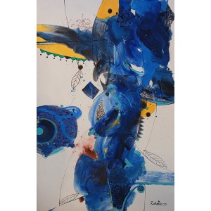 Zohaib Rind, 21 x 31 Inch, Acrylic on Paper, Abstract Painting, AC-ZR-331